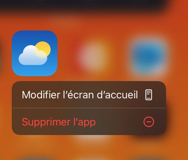 supprimer une appli sur iPhone